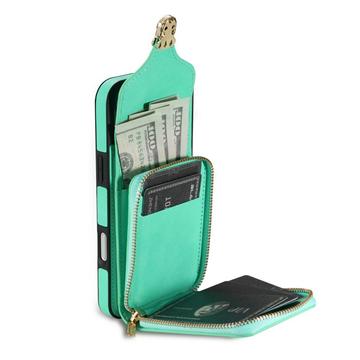 iPhone 17 Alt-i-et cover med pung og rem - Mynte