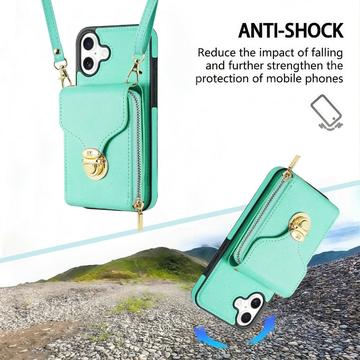 iPhone 17 Alt-i-et cover med pung og rem - Mynte