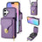 iPhone 17 Alt-i-et cover med pung og rem - Lilla