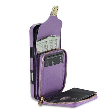 iPhone 17 Alt-i-et cover med pung og rem - Lilla