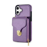 iPhone 17 Alt-i-et cover med pung og rem - Lilla