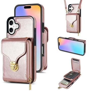 iPhone 17 Alt-i-et cover med pung og rem - Rødguld