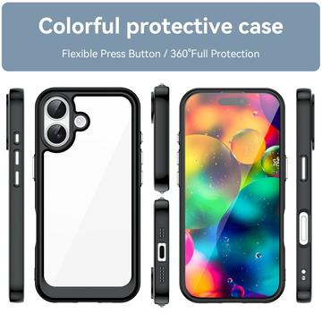 iPhone 17 Anti-Shock Hybrid Cover - Sort
