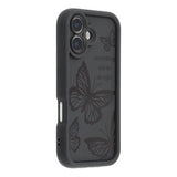 iPhone 17 TPU-cover med Sommerfugleprint - Sort