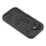 iPhone 17 TPU-cover med Sommerfugleprint - Sort
