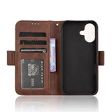 iPhone 17 Kortholder Pung Etui - Brun