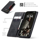 iPhone 17 Caseme 013 Series Pung - Sort