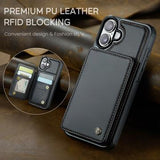 iPhone 17 Caseme C22-etui RFID-kortpung - Sort