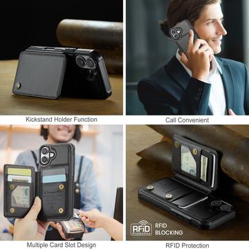 iPhone 17 Caseme C22-etui RFID-kortpung - Sort