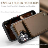 iPhone 17 Caseme C22-etui RFID-kortpung - brun