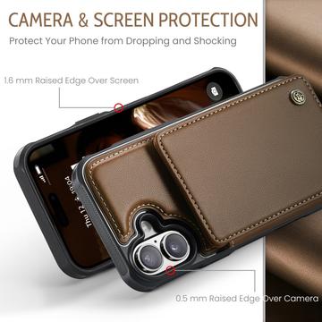 iPhone 17 Caseme C22-etui RFID-kortpung - brun