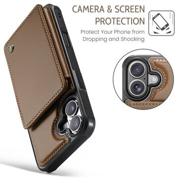 iPhone 17 Caseme C22-etui RFID-kortpung - brun