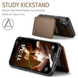 iPhone 17 Caseme C22-etui RFID-kortpung - brun