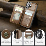 iPhone 17 Caseme C22-etui RFID-kortpung - brun