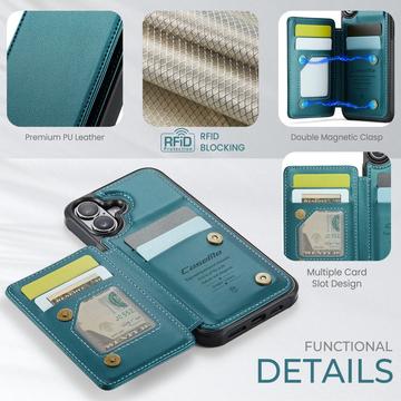 iPhone 17 Caseme C22-etui RFID-kortpung - grøn