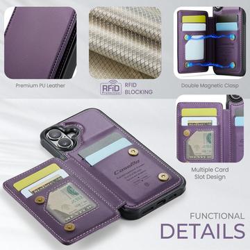 iPhone 17 Caseme C22-etui RFID-kortpung - lilla