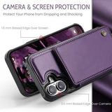 iPhone 17 Caseme C22-etui RFID-kortpung - lilla