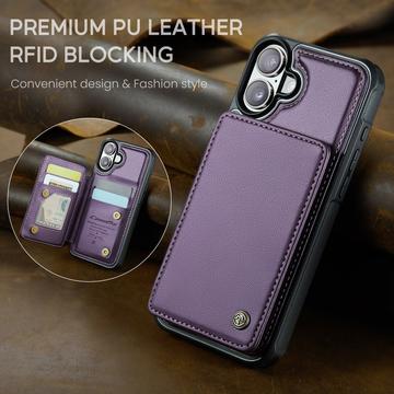 iPhone 17 Caseme C22-etui RFID-kortpung - lilla
