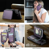 iPhone 17 Caseme C22-etui RFID-kortpung - lilla
