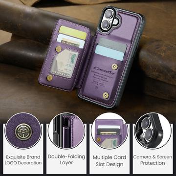 iPhone 17 Caseme C22-etui RFID-kortpung - lilla