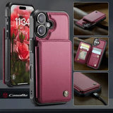 iPhone 17 Caseme C22-etui RFID-kortpung - rød