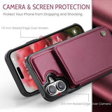iPhone 17 Caseme C22-etui RFID-kortpung - rød