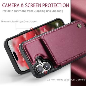 iPhone 17 Caseme C22-etui RFID-kortpung - rød