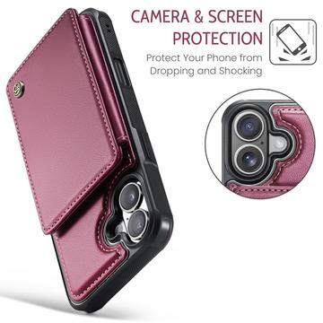 iPhone 17 Caseme C22-etui RFID-kortpung - rød