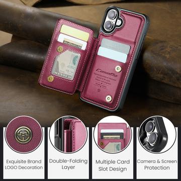 iPhone 17 Caseme C22-etui RFID-kortpung - rød