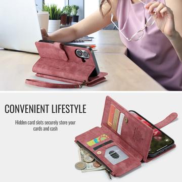 iPhone 17 Caseme C30 Multifunktionel Pung - Rød