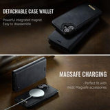iPhone 17 Caseme C49 2-i-1 aftagelig pungetui - MagSafe-kompatibel, RFID - Sort