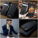 iPhone 17 Caseme C49 2-i-1 aftagelig pungetui - MagSafe-kompatibel, RFID - Sort