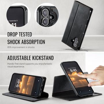 iPhone 17 Caseme C49 2-i-1 aftagelig pungetui - MagSafe-kompatibel, RFID - Sort