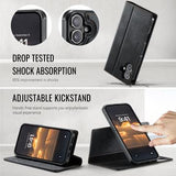 iPhone 17 Caseme C49 2-i-1 aftagelig pungetui - MagSafe-kompatibel, RFID - Sort