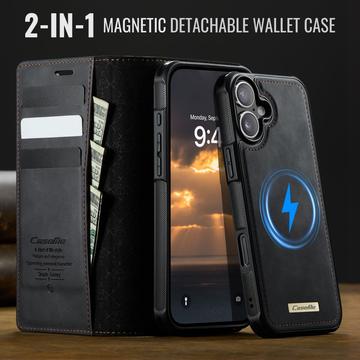 iPhone 17 Caseme C49 2-i-1 aftagelig pungetui - MagSafe-kompatibel, RFID - Sort