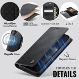 iPhone 17 Caseme C49 2-i-1 aftagelig pungetui - MagSafe-kompatibel, RFID - Sort