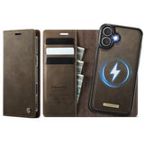 iPhone 17 Caseme C49 2-i-1 aftagelig pungetui - MagSafe-kompatibel, RFID - Kaffe