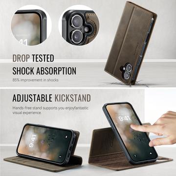 iPhone 17 Caseme C49 2-i-1 aftagelig pungetui - MagSafe-kompatibel, RFID - Kaffe