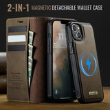 iPhone 17 Caseme C49 2-i-1 aftagelig pungetui - MagSafe-kompatibel, RFID - Kaffe