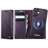 iPhone 17 Caseme C49 2-i-1 aftagelig pungetui - MagSafe-kompatibel, RFID - Lilla