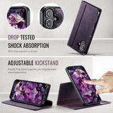 iPhone 17 Caseme C49 2-i-1 aftagelig pungetui - MagSafe-kompatibel, RFID - Lilla