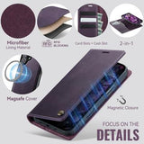 iPhone 17 Caseme C49 2-i-1 aftagelig pungetui - MagSafe-kompatibel, RFID - Lilla