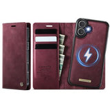 iPhone 17 Caseme C49 2-i-1 aftagelig pungetui - MagSafe-kompatibel, RFID - Rød