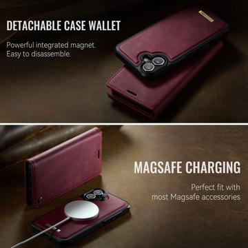 iPhone 17 Caseme C49 2-i-1 aftagelig pungetui - MagSafe-kompatibel, RFID - Rød