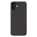 iPhone 17 TPU-cover med kirsebærmønster - sort