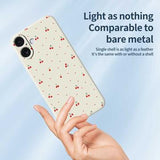 iPhone 17 TPU-cover med kirsebærmønster - sort