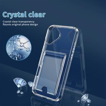 iPhone 17 Gennemsigtigt Cover med Kortholder