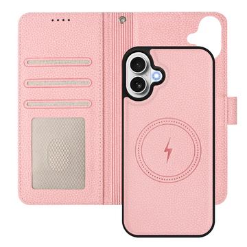 iPhone 17 aftageligt pungetui med MagSafe, RFID-beskyttelse og håndrem - Mynte / Pink