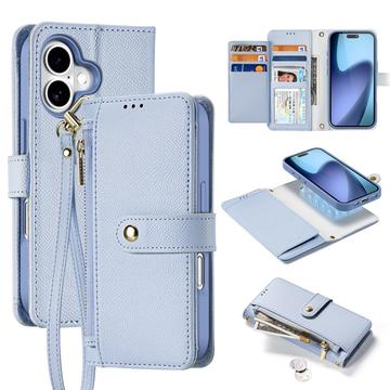 iPhone 17 Dux Ducis Lawa Pung læderetui m. magnetisk cover - babyblå