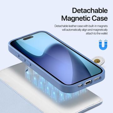 iPhone 17 Dux Ducis Lawa Pung læderetui m. magnetisk cover - babyblå